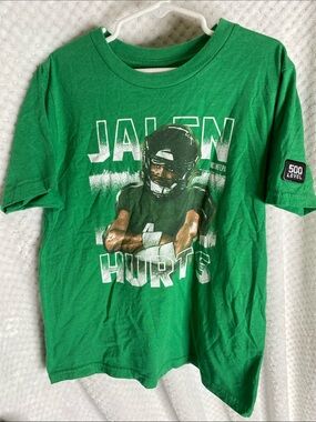 Jalen Hurts Green Graphic Kids T-Shirt
